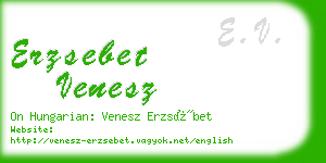 erzsebet venesz business card